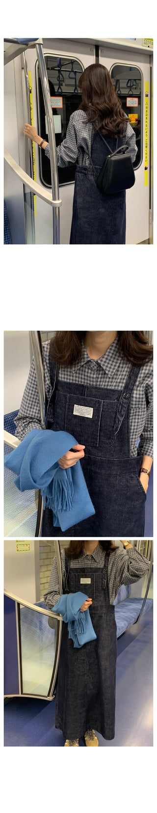 Corduroy Overalls Dress