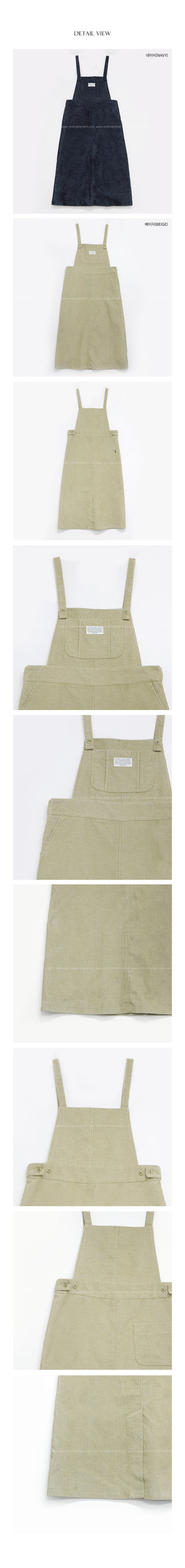 Corduroy Overalls Dress