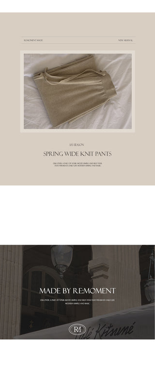 Spring Wide Knit Pants (4 colors)