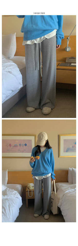 Spring Wide Knit Pants (4 colors)