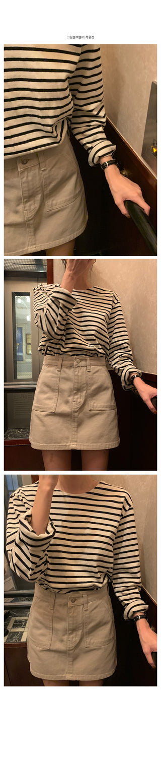 Kint Striped Border Pattern T-Shirt