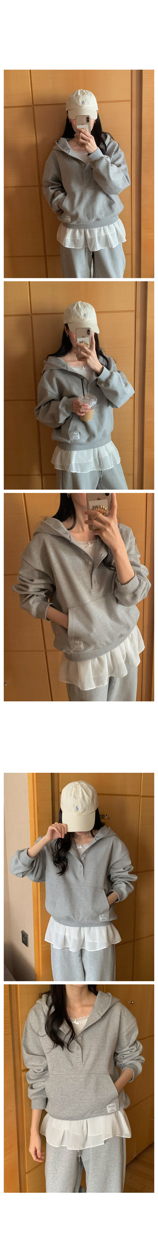 Pikey Button Hooded Parka