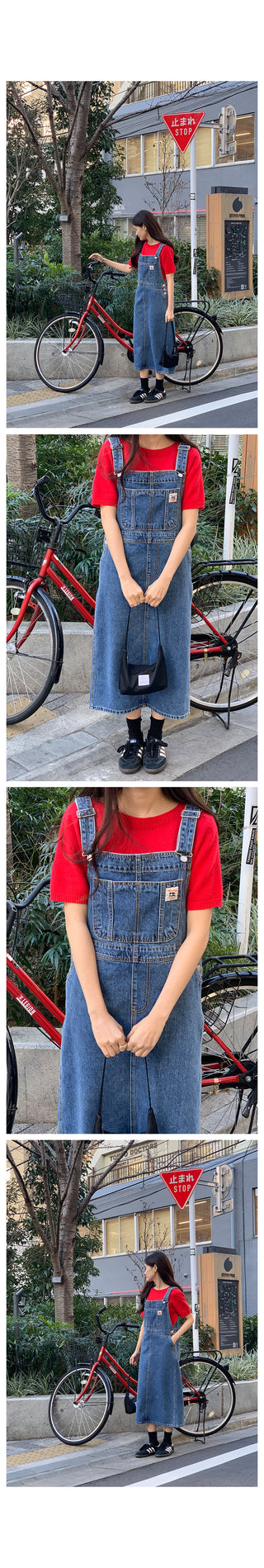 Overall denim dress