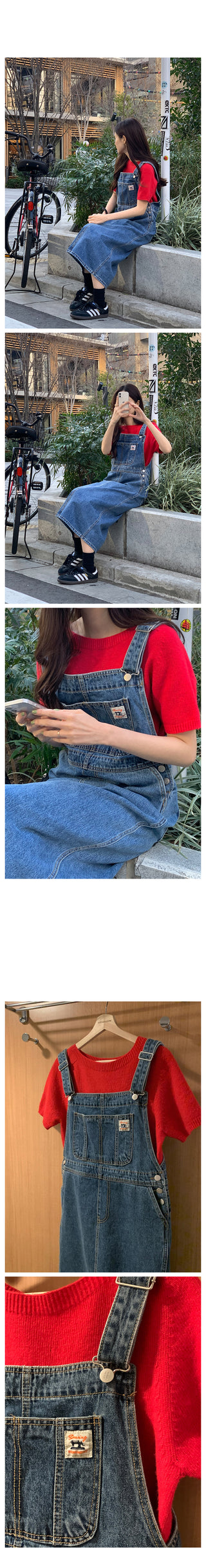 Overall denim dress