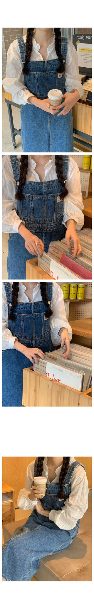 Overall denim dress