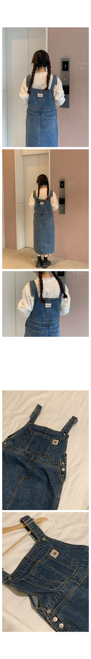 Denim overall dress