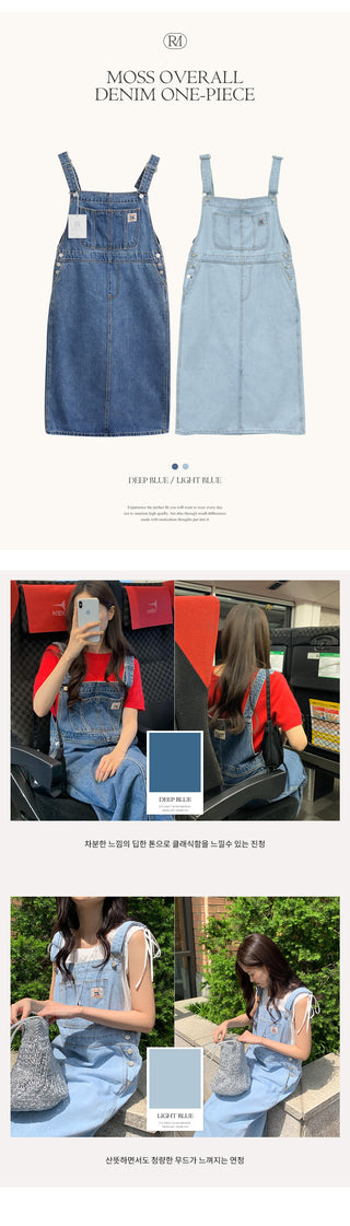 Denim overall dress