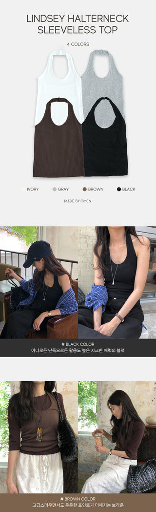 Halter neck sleeveless