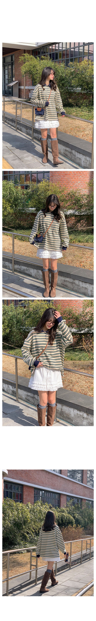 Cotton striped color T-shirt
