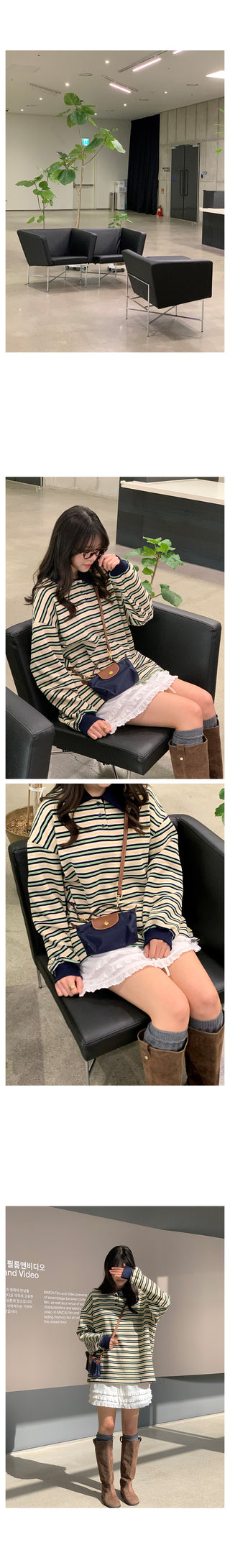 Cotton striped color T-shirt