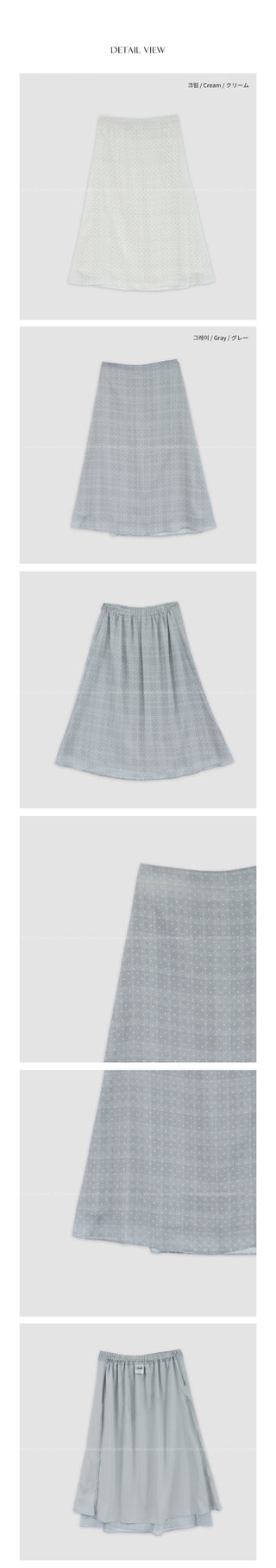 Chiffon polka dot long skirt