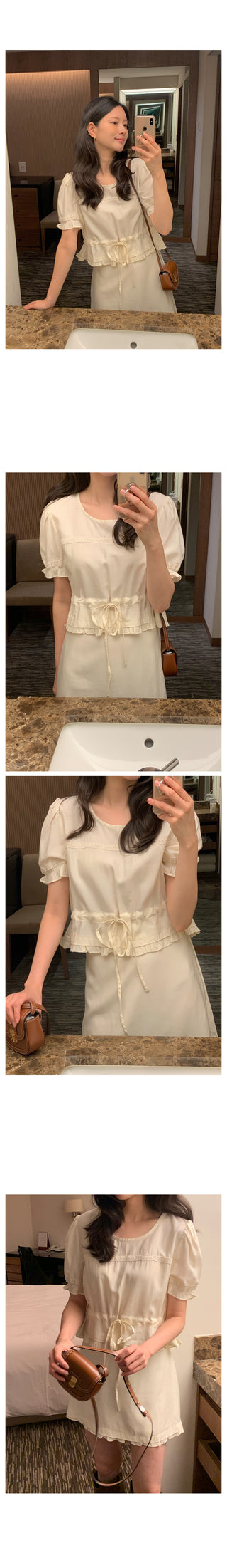 Round Crop Blouse Set - Blouse (Set Item / 200% Versatility / Wedding Look)
