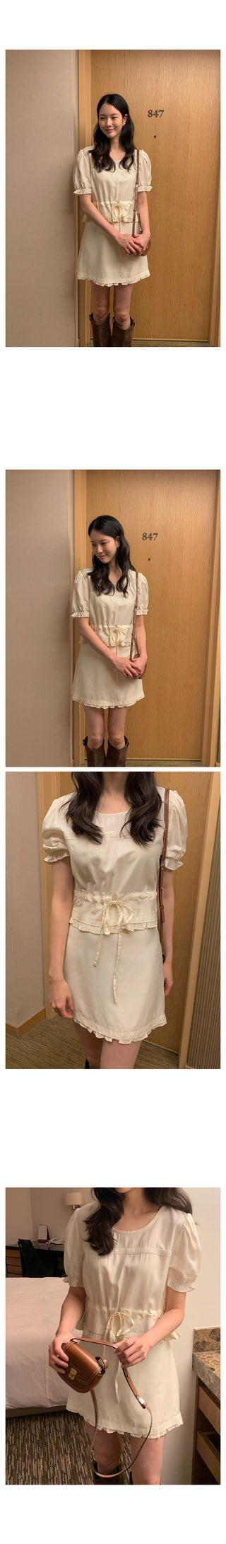 Round crop blouse set - skirt (set item / 200% versatility / wedding look)