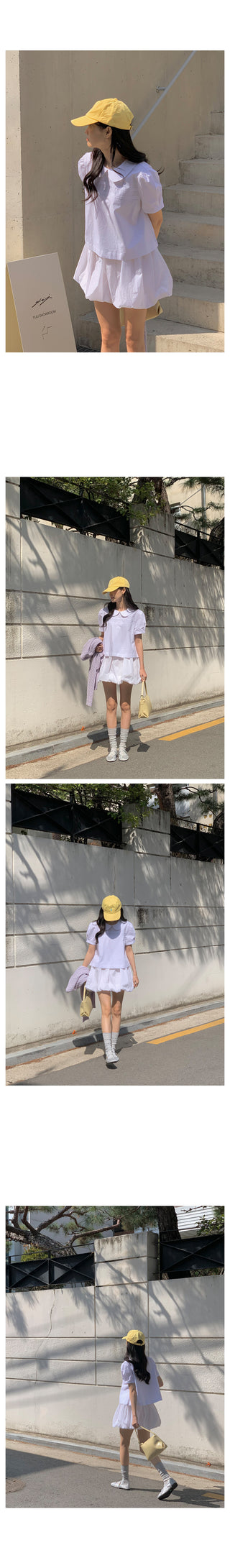 Round collar blouse