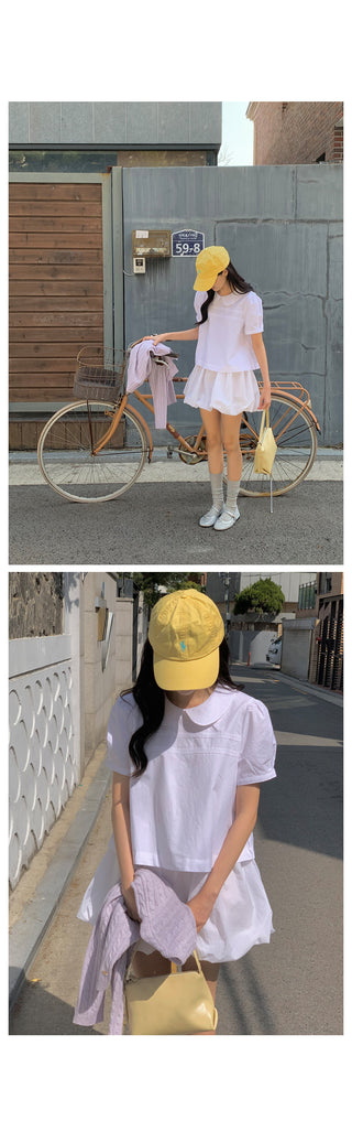 Round collar blouse