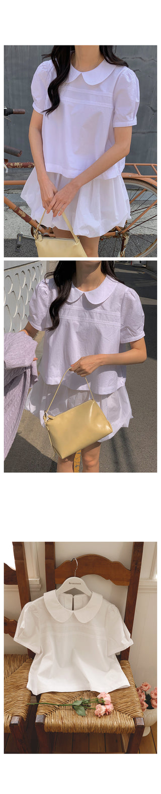 Round collar blouse