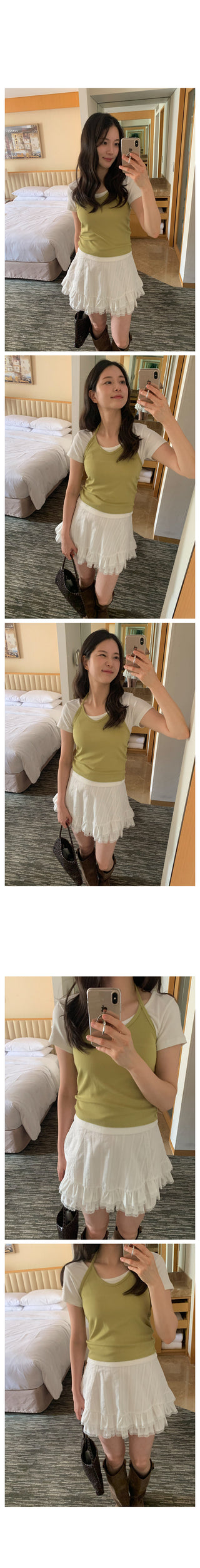 Lace skirt pants