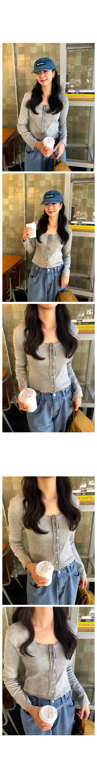 (3 colors) Lace Frill Cardigan