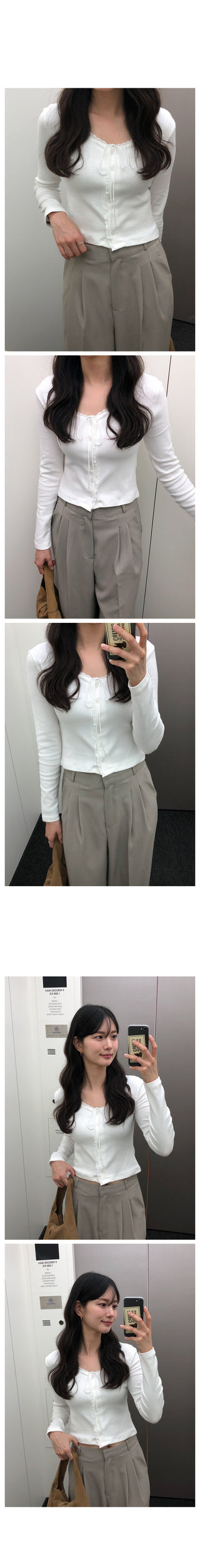 (3 colors) Lace Frill Cardigan
