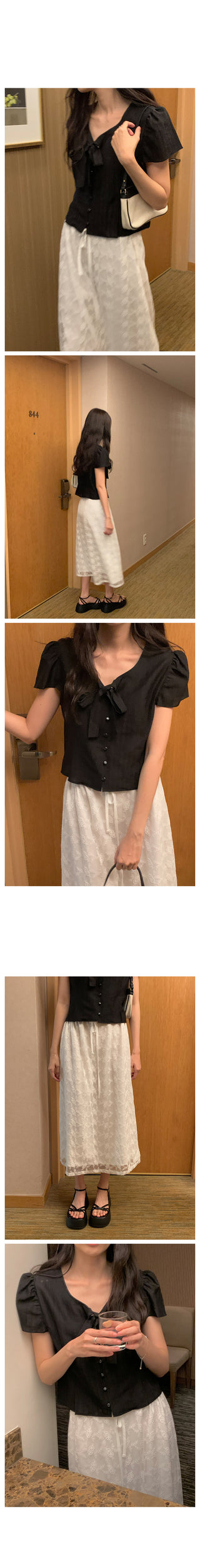 Lace long skirt
