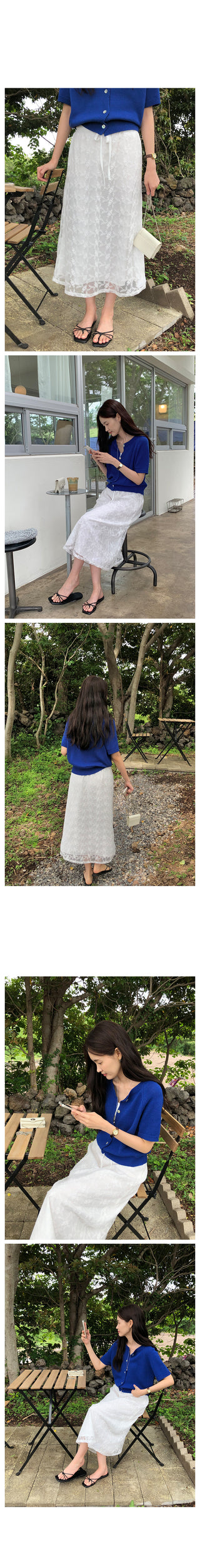 Lace long skirt
