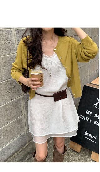 Frilled layered camisole dress