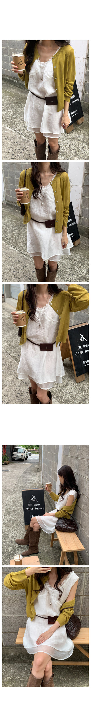 Frilled layered camisole dress