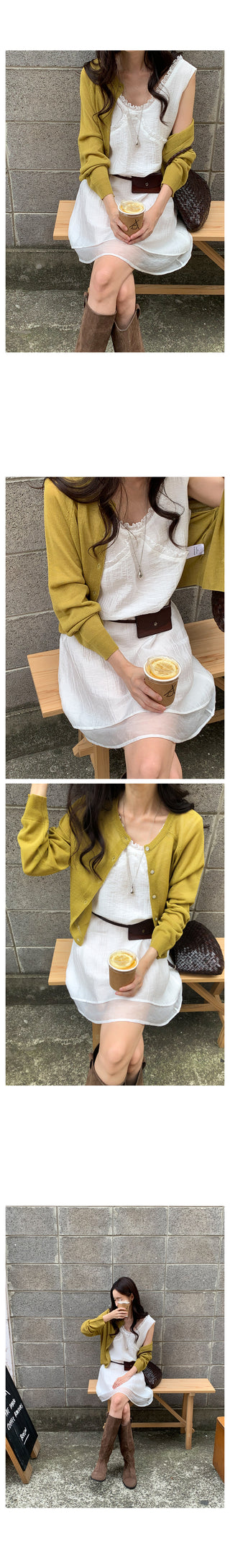 Frilled layered camisole dress