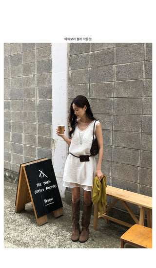 Frilled layered camisole dress