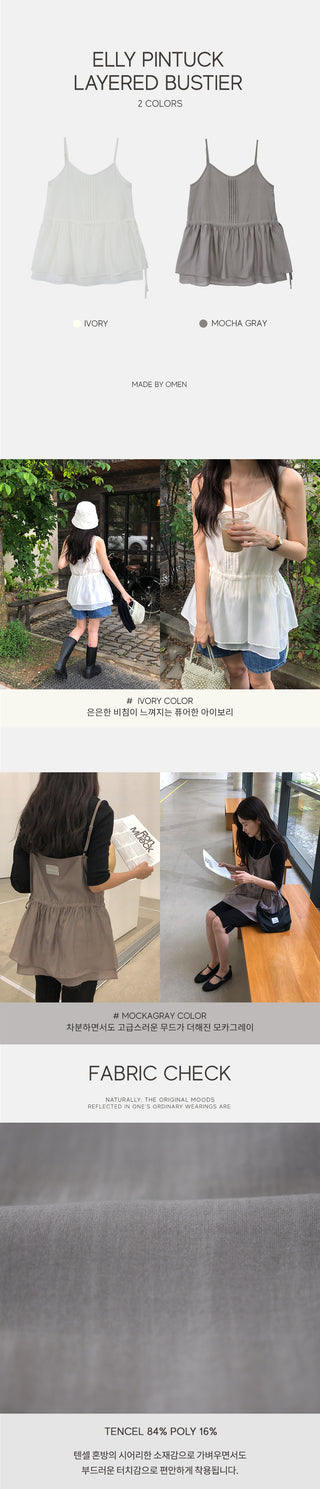 Pleated layered bustier