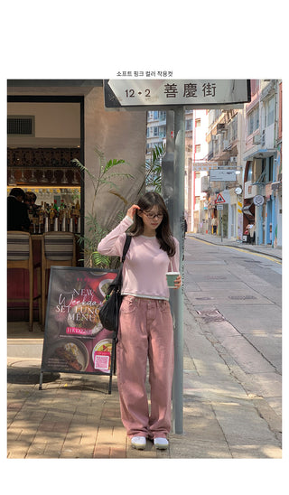 Two-tone layered T-shirt