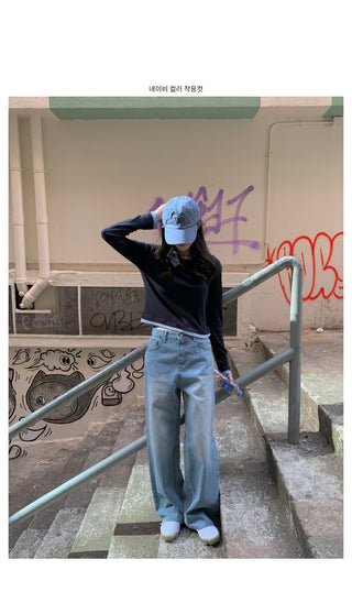 Two-tone layered T-shirt