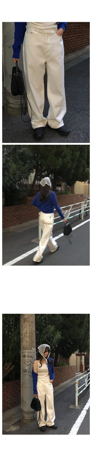 Basic wide cotton pants