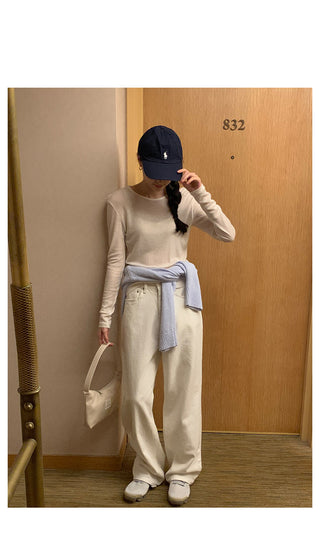 Basic wide cotton pants