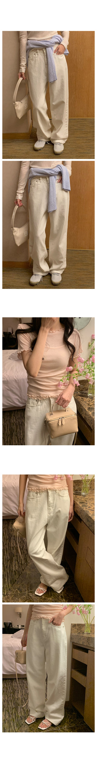 Basic wide cotton pants