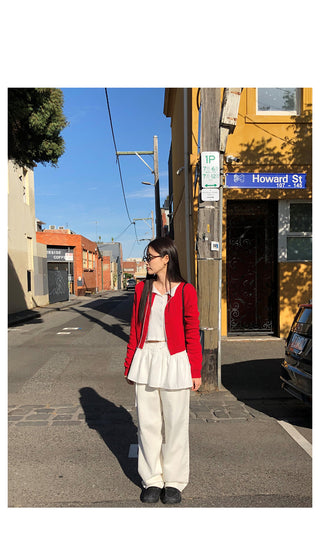 Basic wide cotton pants