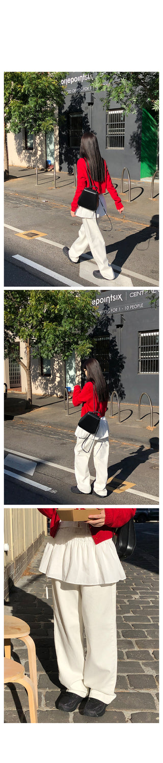Basic wide cotton pants