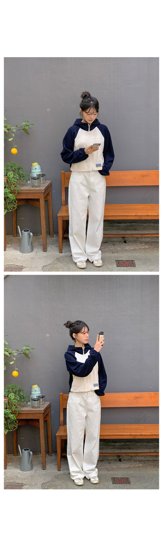 Basic wide cotton pants