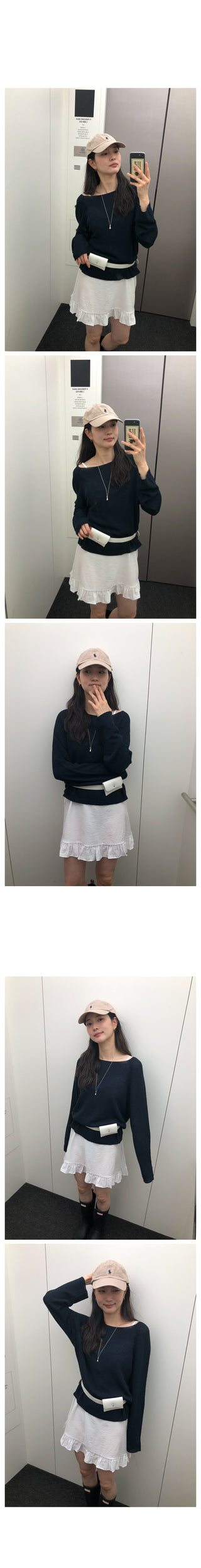 Boat neck loose fit knit
