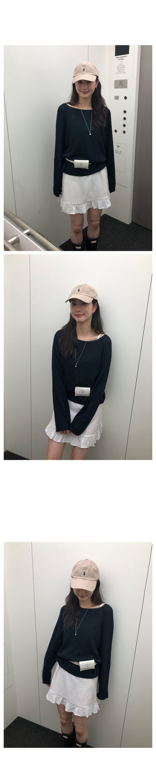 Boat neck loose fit knit