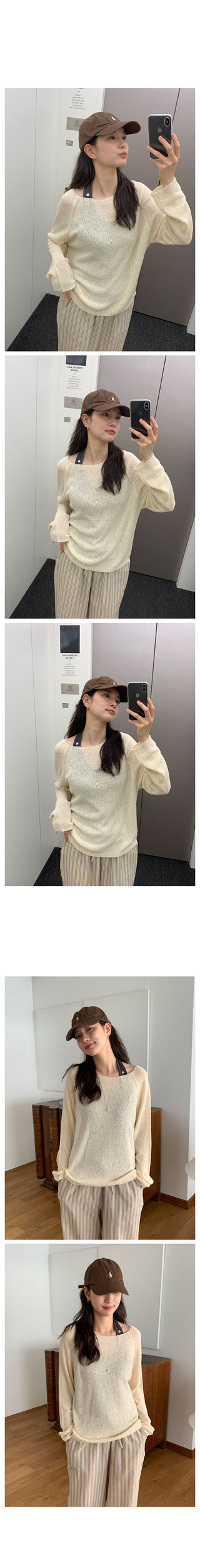 Boat neck loose fit knit