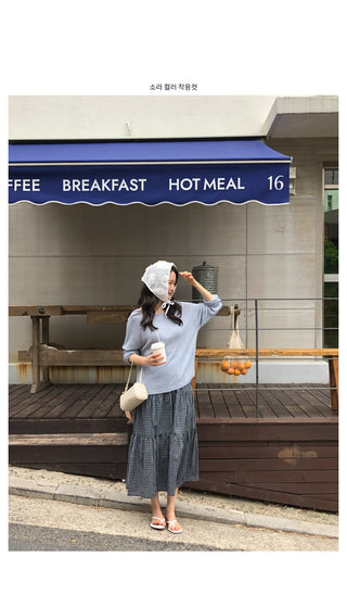 Boat neck loose fit knit
