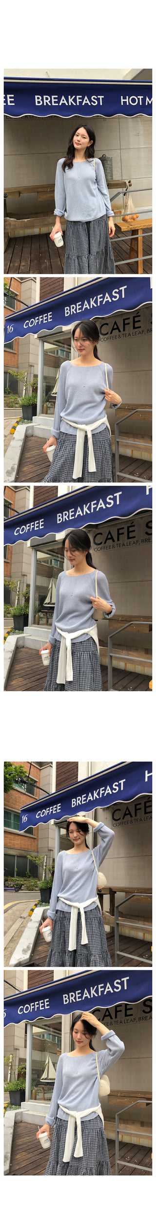 Boat neck loose fit knit