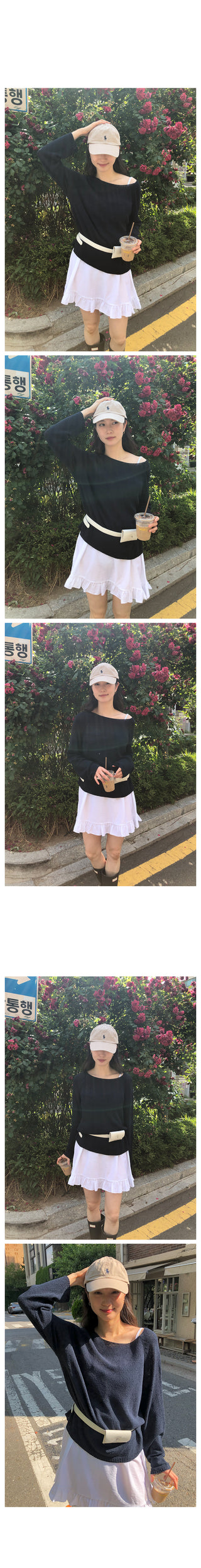 Boat neck loose fit knit