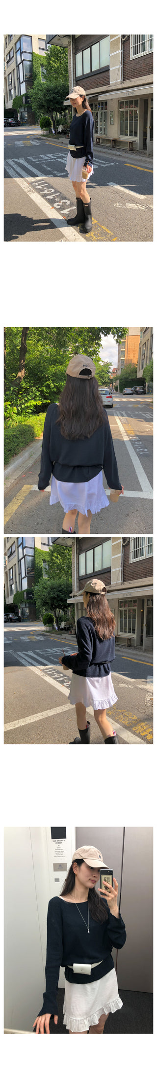 Boat neck loose fit knit