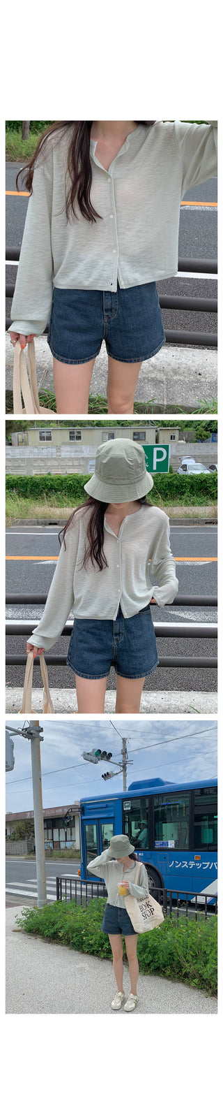 Linen Round Cardigan