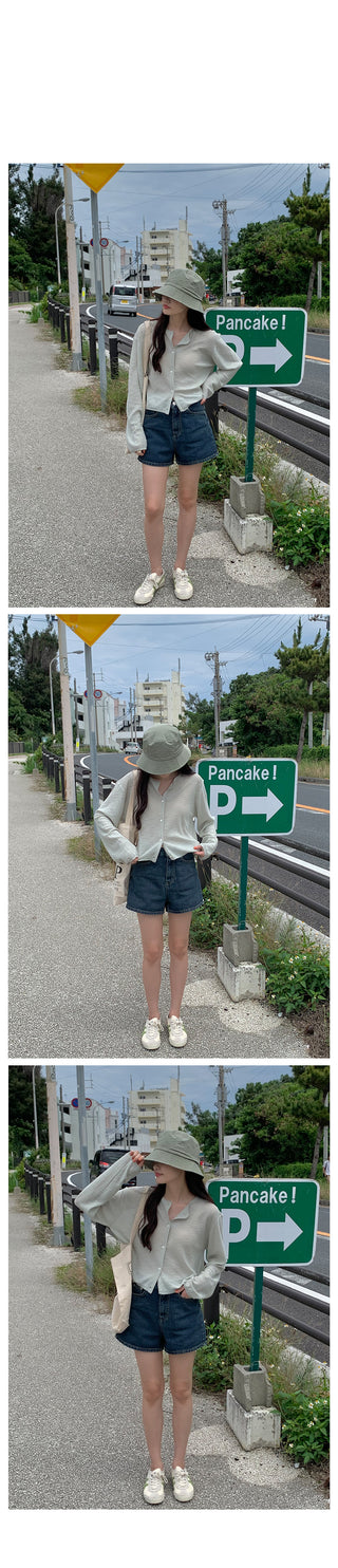 Linen Round Cardigan