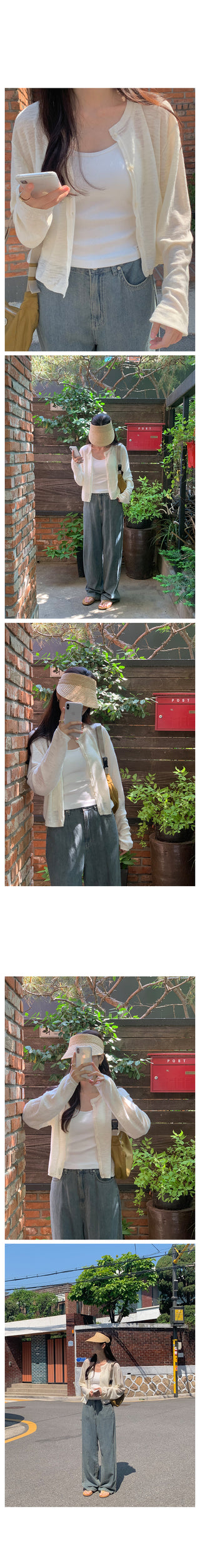 Linen Round Cardigan
