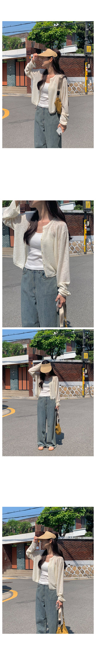 Linen Round Cardigan