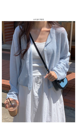 Linen Round Cardigan